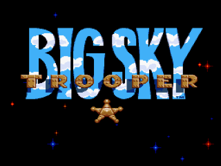 Big Sky Trooper title screen for Super Nintendo